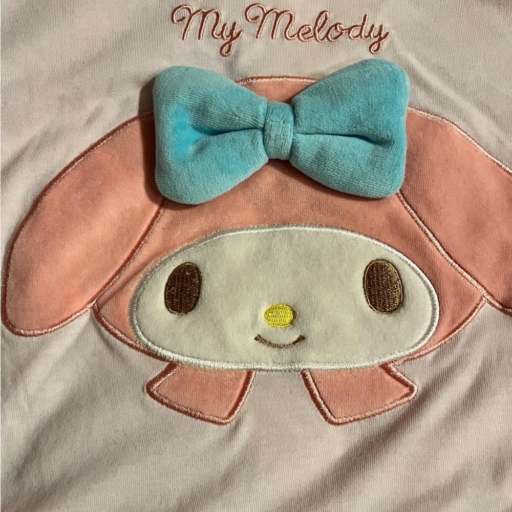 My Melody 3D Blue Bow T-shirt Size M-L NWT from Japan Sanrio